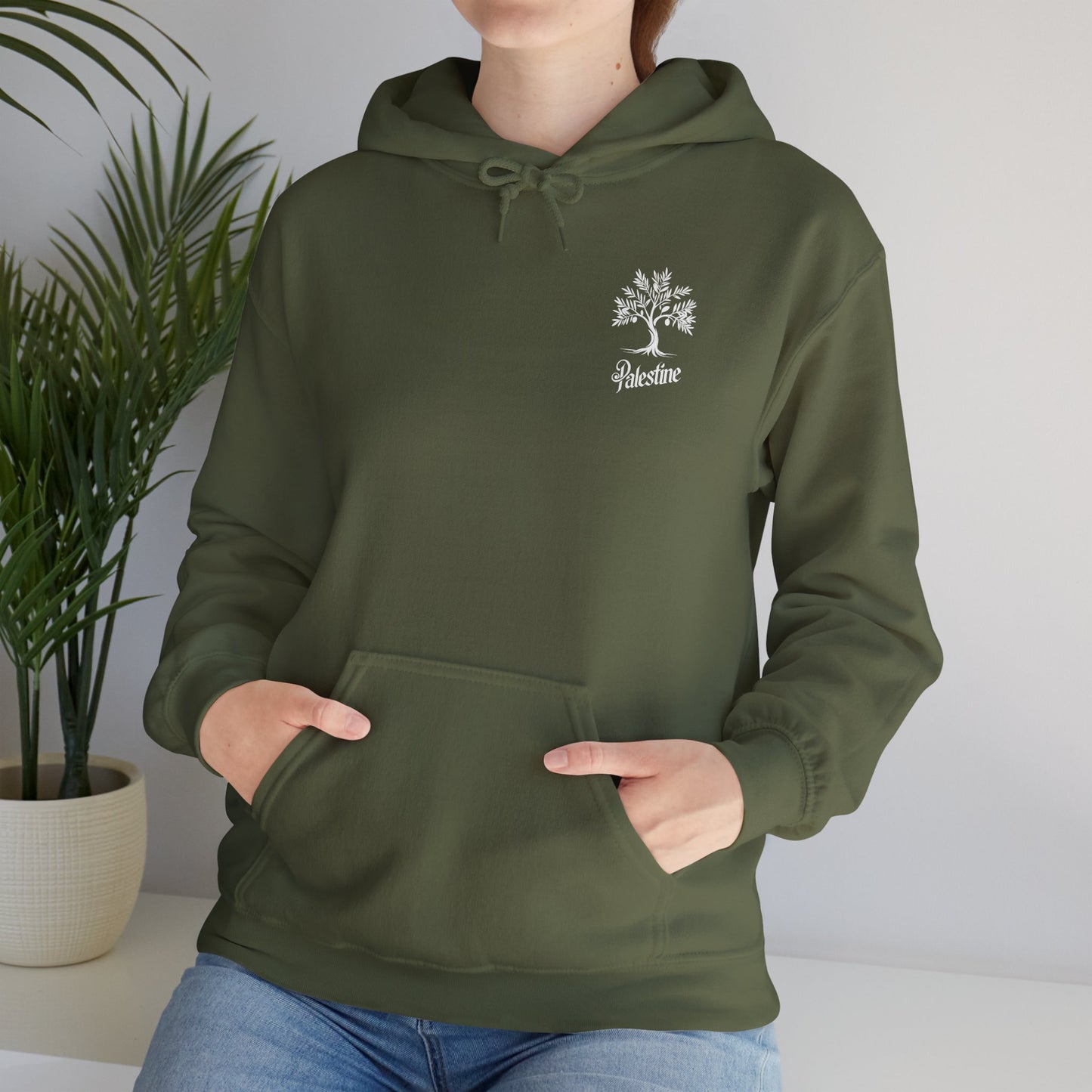Palestine Olive Tree Unisex Heavy Blend™ Hooded Sweatshirt