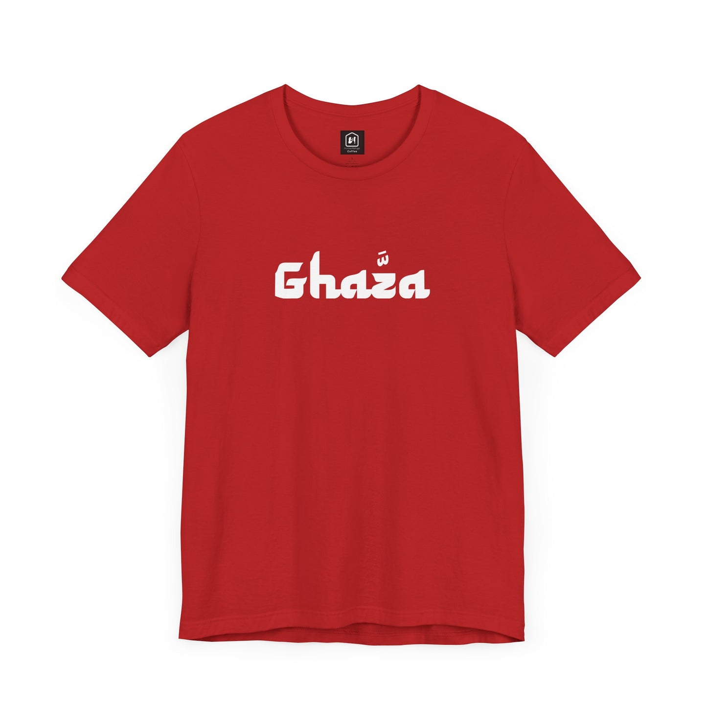 "GHAZA" Unisex Jersey Short Sleeve Tee (White Font)