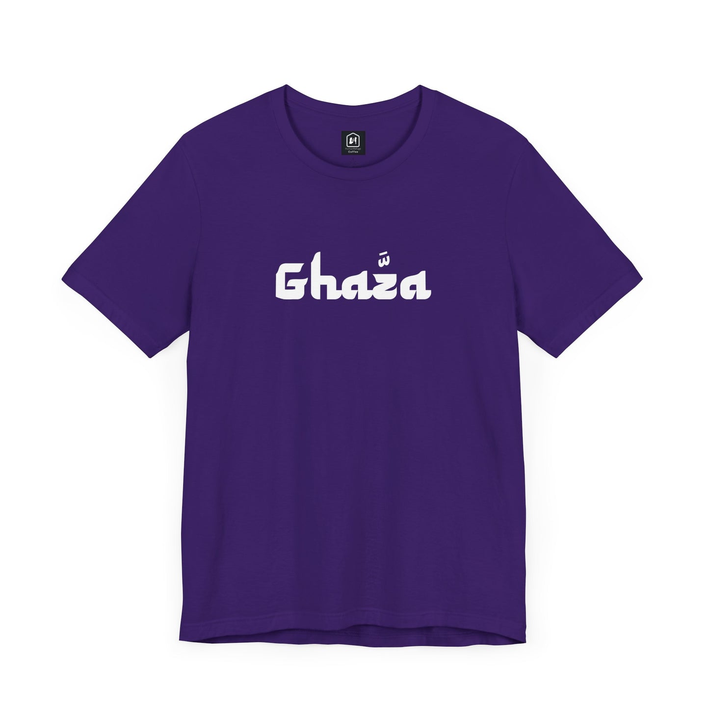 "GHAZA" Unisex Jersey Short Sleeve Tee (White Font)