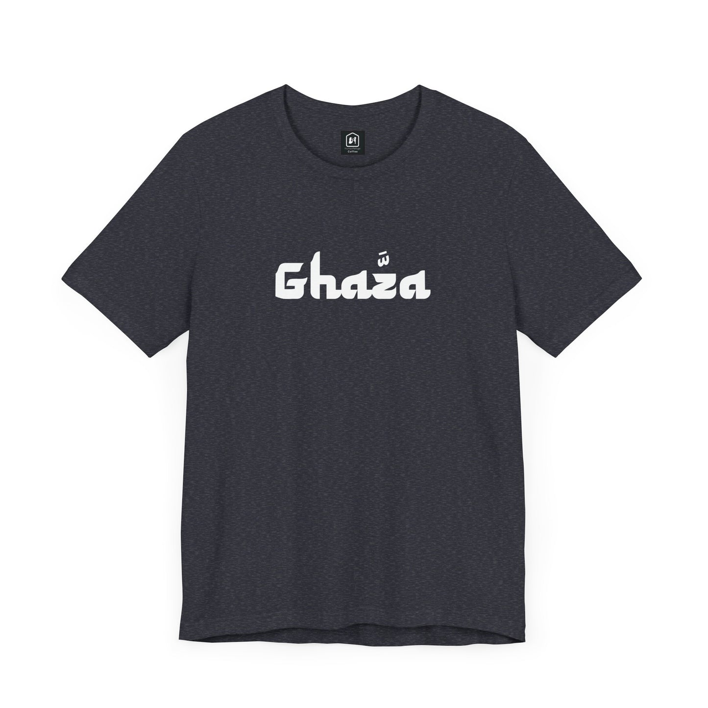 "GHAZA" Unisex Jersey Short Sleeve Tee (White Font)