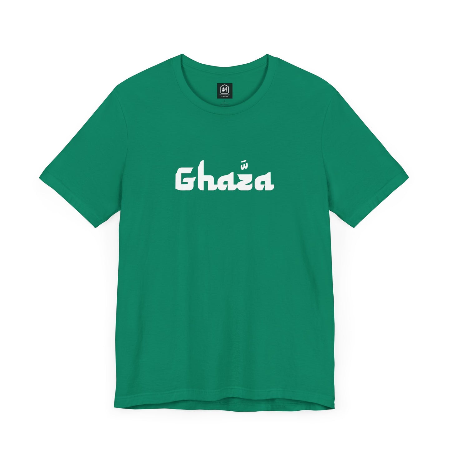 "GHAZA" Unisex Jersey Short Sleeve Tee (White Font)