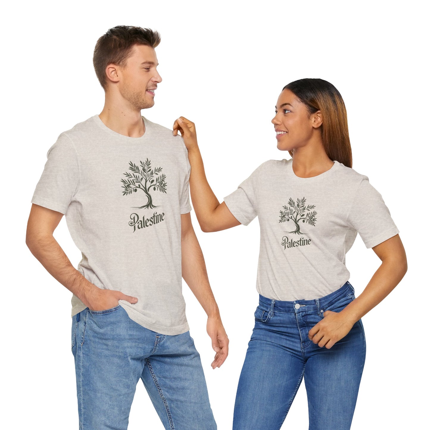Palestine Green Olive Tree Unisex Jersey Short Sleeve Tee