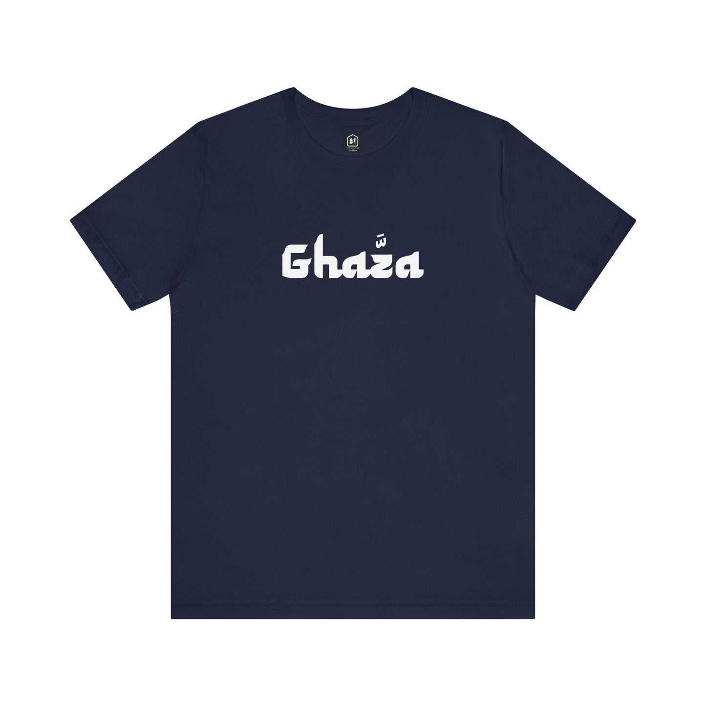 "GHAZA" Unisex Jersey Short Sleeve Tee (White Font)