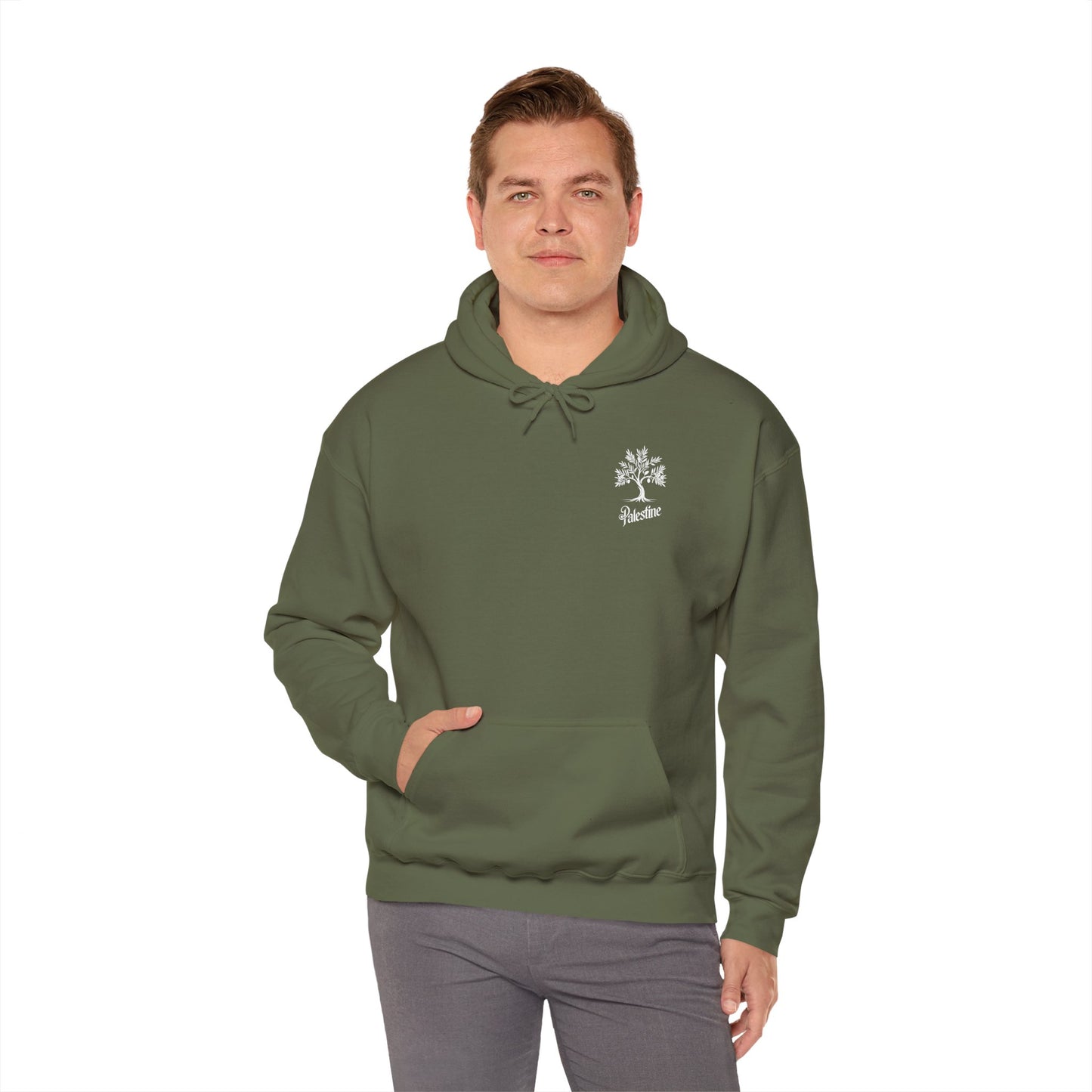 Palestine Olive Tree Unisex Heavy Blend™ Hooded Sweatshirt