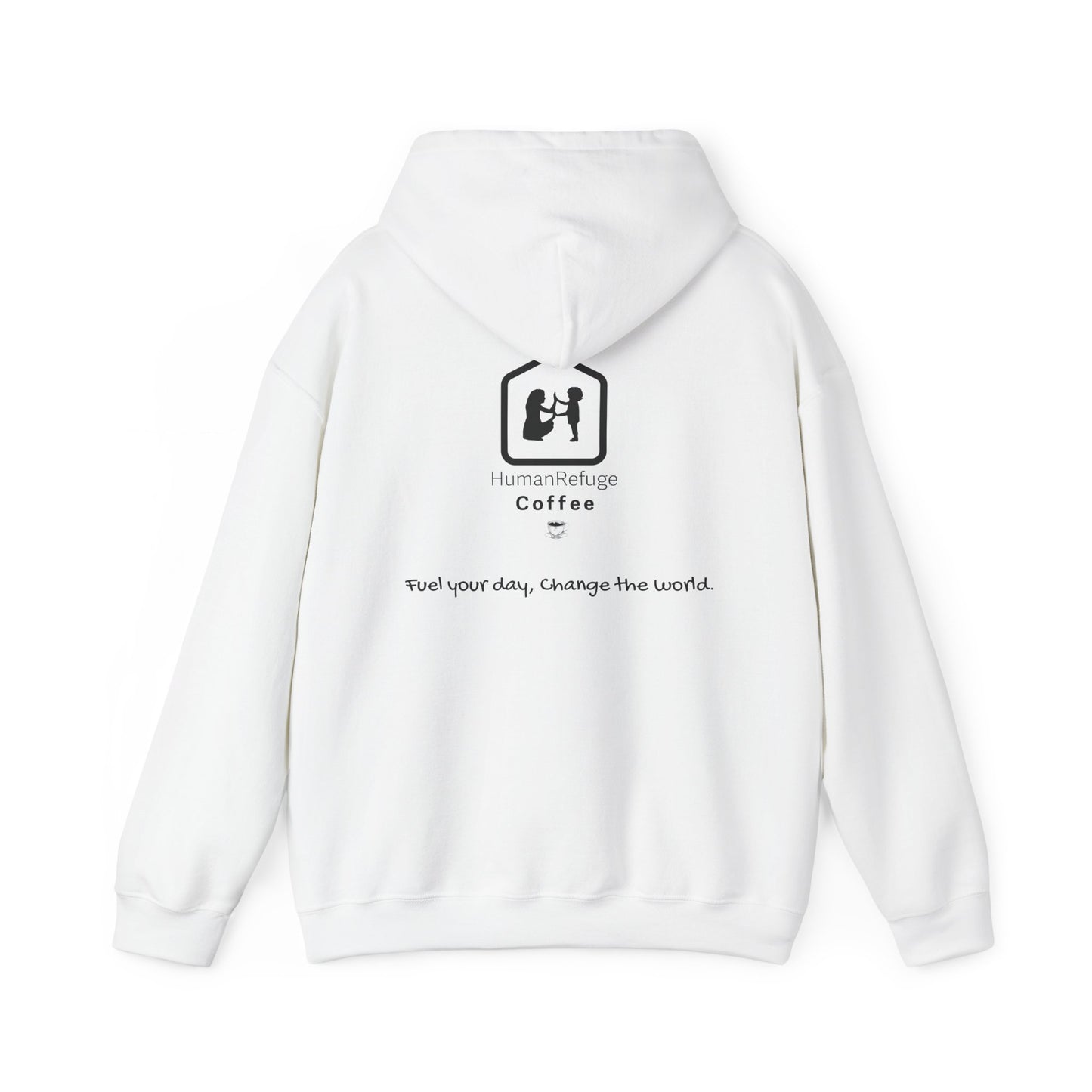 "Ghaza" HRC Unisex Heavy Blend™ Hooded White Sweatshirt