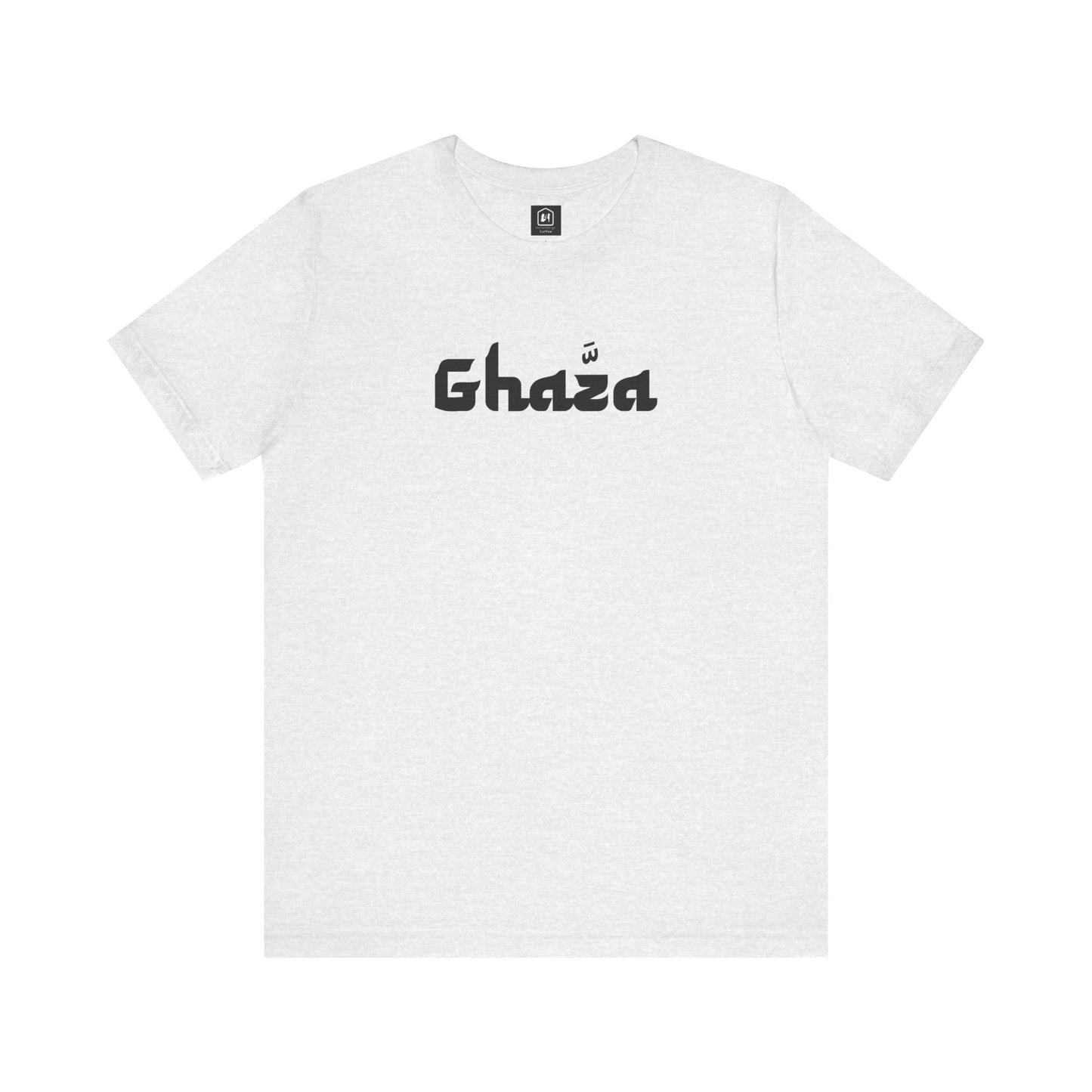 "GHAZA" Unisex Jersey Short Sleeve Tee (Black Font)