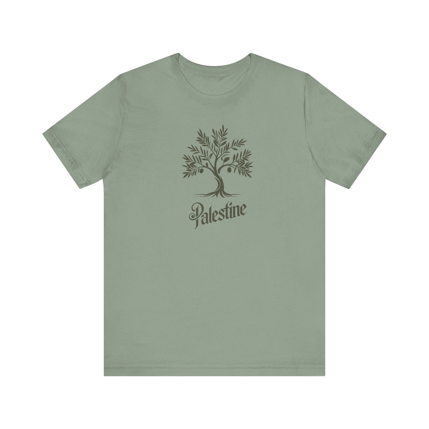 Palestine Green Olive Tree Unisex Jersey Short Sleeve Tee