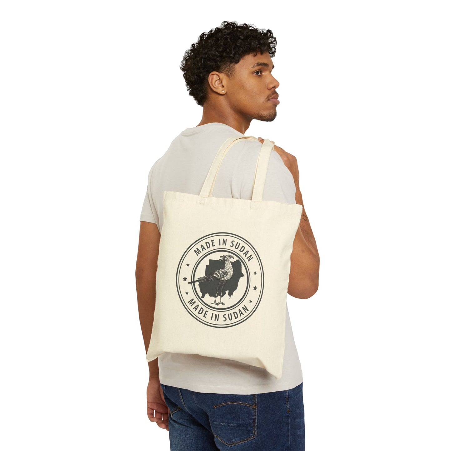 Made in Sudan w/ National Bird Canvas Tote Bag