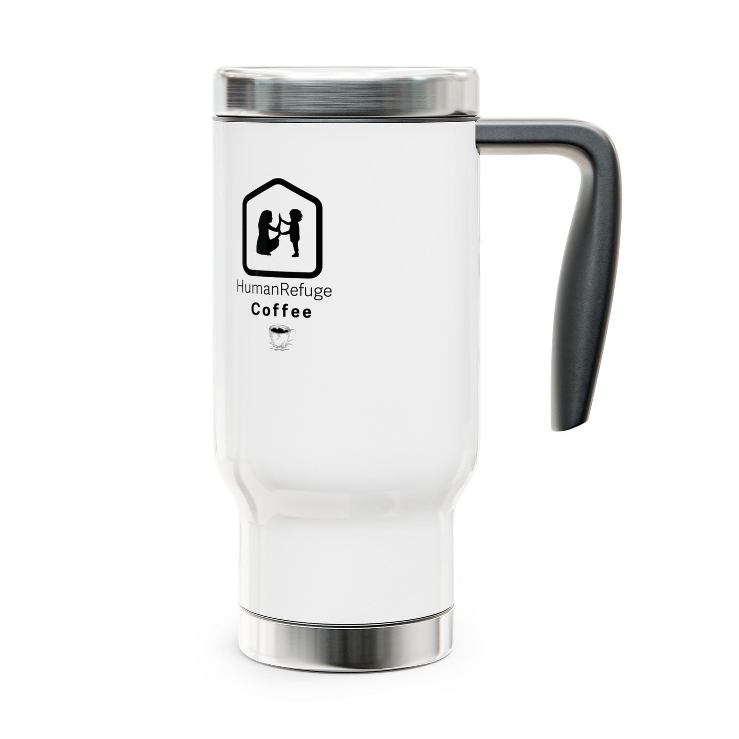 HRC Stainless Steel Travel Mug with Handle, 14oz