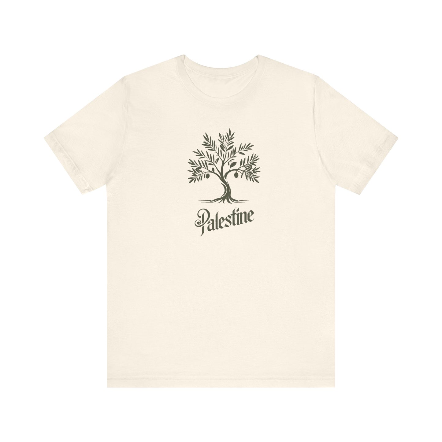 Palestine Green Olive Tree Unisex Jersey Short Sleeve Tee