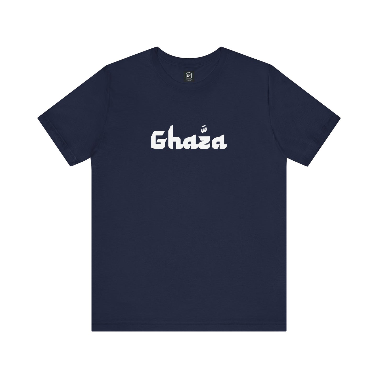 "GHAZA" Unisex Jersey Short Sleeve Tee (White Font)