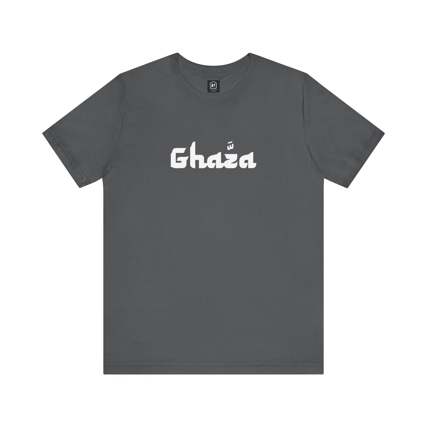 "GHAZA" Unisex Jersey Short Sleeve Tee (White Font)