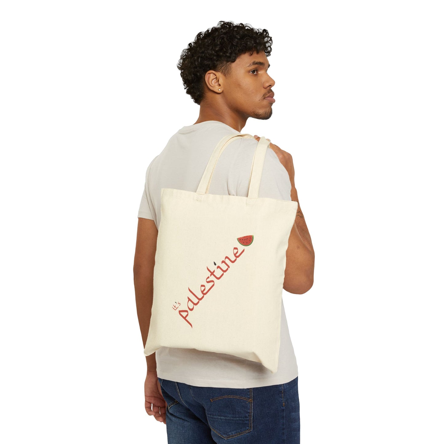 "It's Palestine" Cotton Canvas Tote Bag