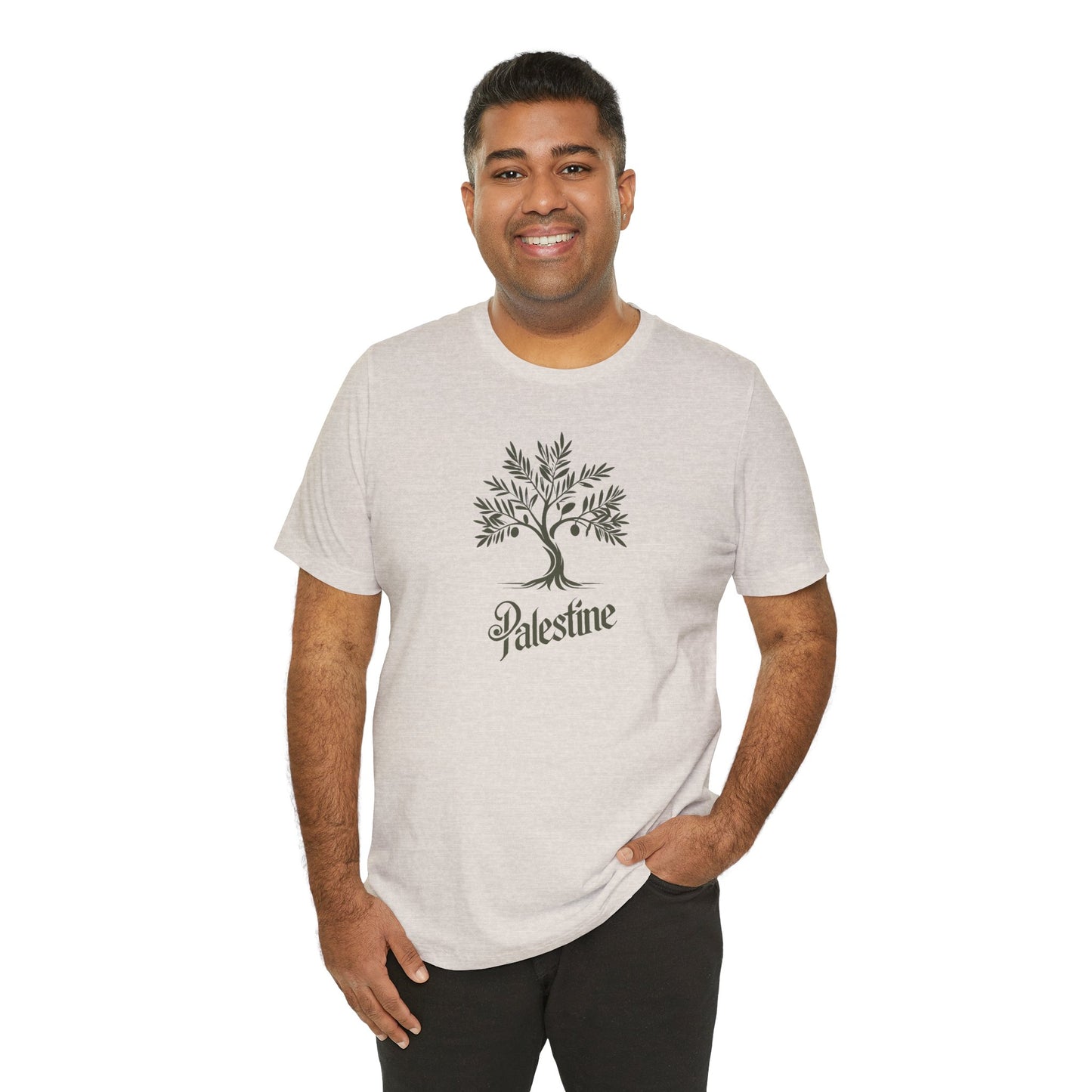 Palestine Green Olive Tree Unisex Jersey Short Sleeve Tee