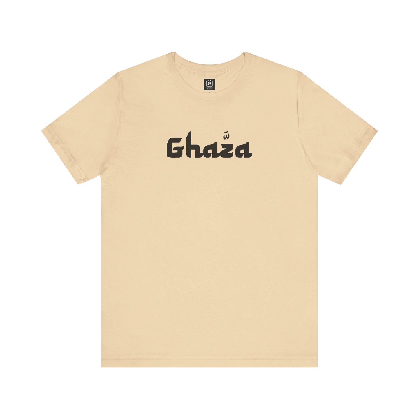 "GHAZA" Unisex Jersey Short Sleeve Tee (Black Font)