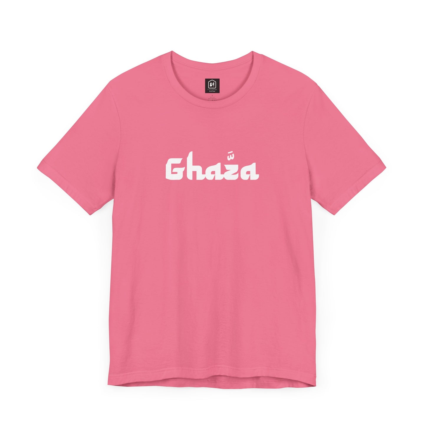 "GHAZA" Unisex Jersey Short Sleeve Tee (White Font)